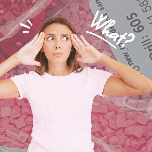 Micromosaic-Steinchen und eine überforderte Frau