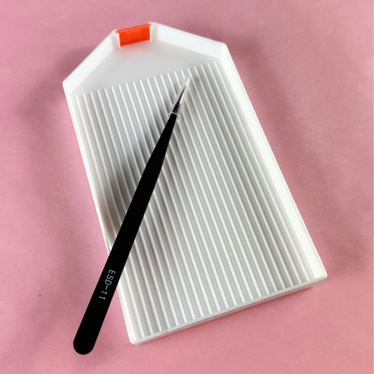 AB-Steinchen Toolkit – Präzisionspinzette & XL-Schiffchen