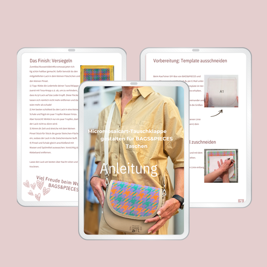 Micromosaic-Taschenklappe für Saddlebag – Template & E-Book