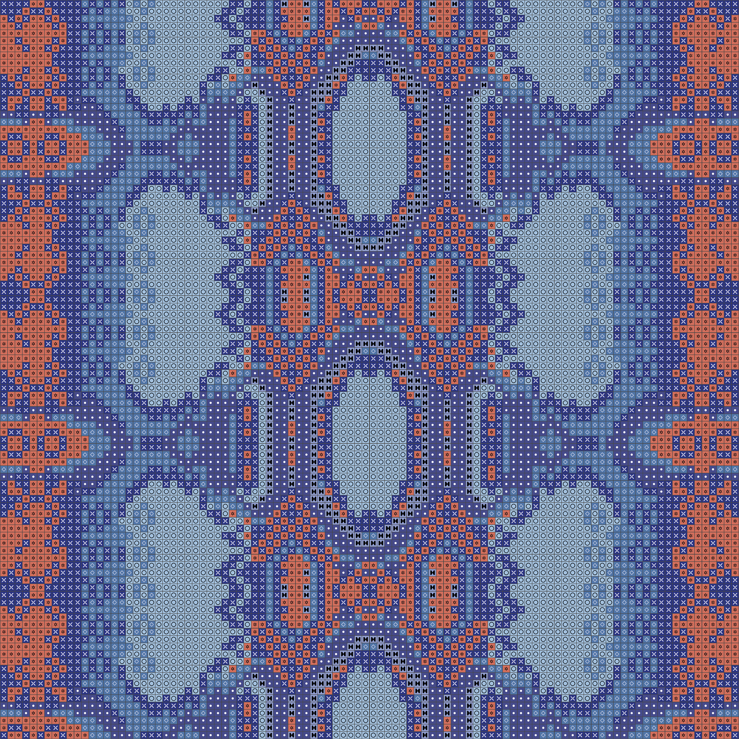 Micromosaic Panel Glamour Snake in Pastel Blue mit funkelnden Acryl- und Crystal-Steinchen.