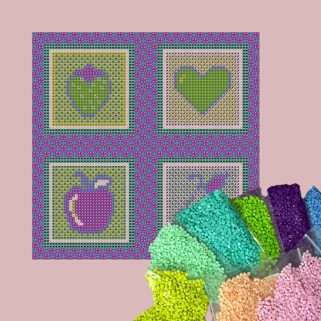 Tutti Frutti Panel Lavendel – 20x20 cm – 4 Patches