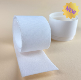 Klettband für Wechsel-Labels – 1 m x 5 cm (weiß)