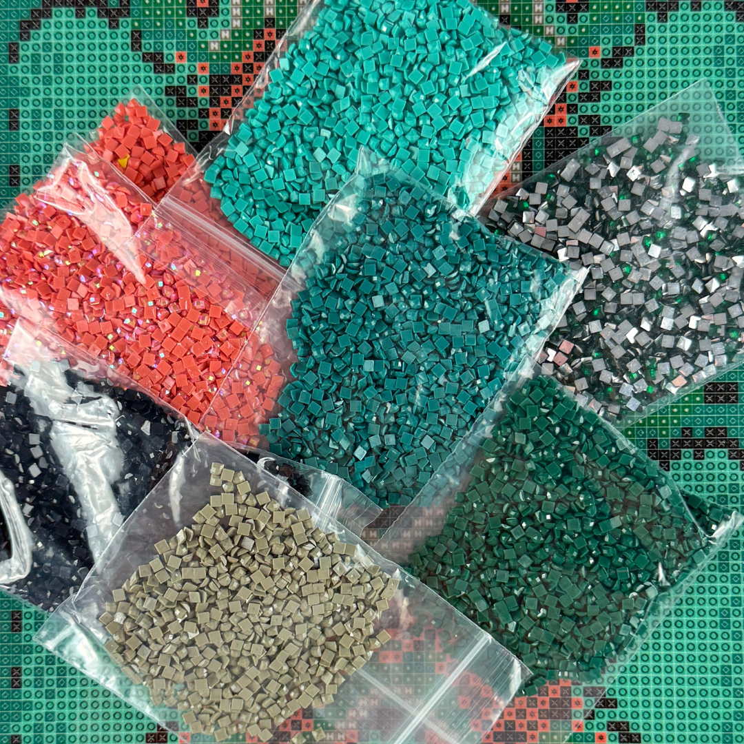 Glamour Snake Panel Deep Smaragd Micromosaic DIY