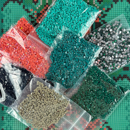 Glamour Snake Panel Deep Smaragd Micromosaic DIY