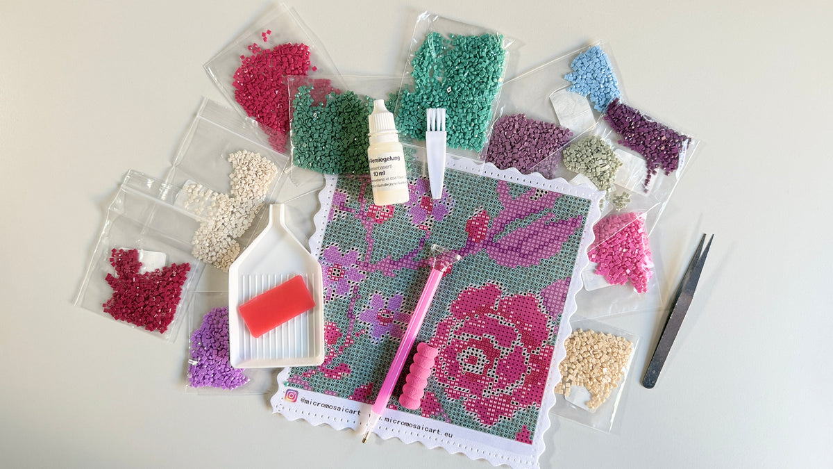 Inhalt des Starter-Kits Indian Pattern von oben fotografiert