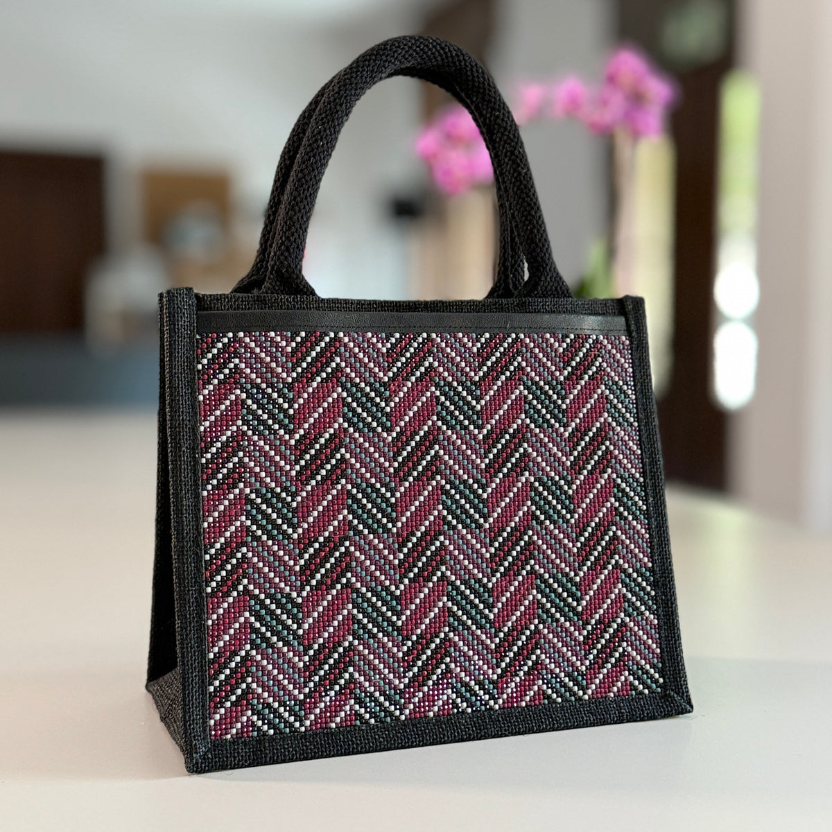 Fertige Dirtybag mit gesetztem Design-Panel