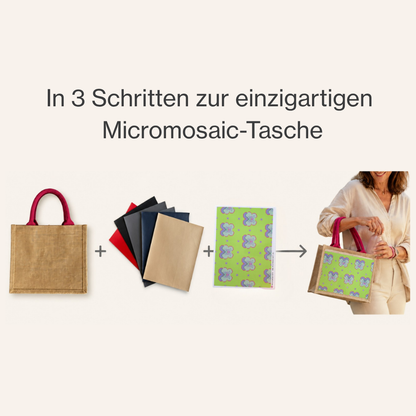 Jutetasche für dein Micromosaic-Projekt | 6 Farben
