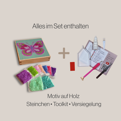 MINI ART EDITION | Magic Butterfly - purpur türkis