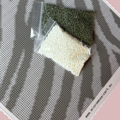 Micromosaicart Panel Zebra Taupe Grey, perfekt für Taschenklappen von Bags&Pieces und Accessoires, für kreative DIY Projekte mit Diamond Painting