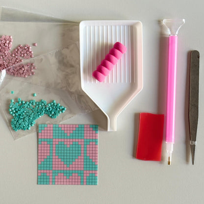 MINI HERZ PATCH | Mint & Rosa