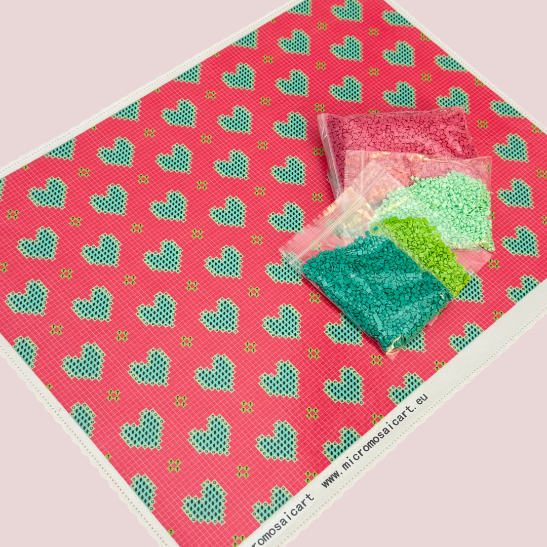 Sweet Heart – Rot“ Panel mit passenden Diamant-Steinchen, 35×25 cm