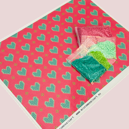 Sweet Heart – Rot“ Panel mit passenden Diamant-Steinchen, 35×25 cm