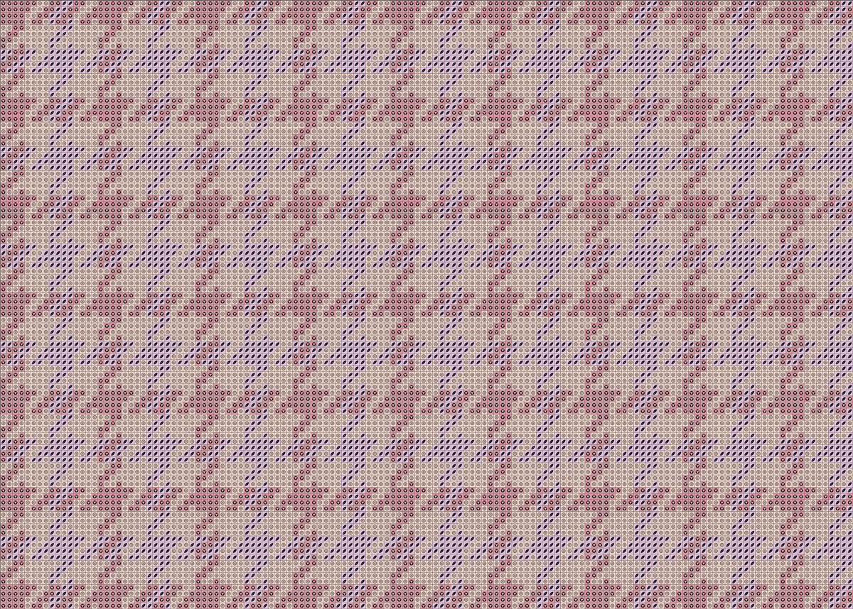 Micromosaic Panel La Vie en Rose – Hahnentritt-Muster in Mauve, Zartrosa und Abricot, klassisch und modern kombiniert, Design von Barbara Gerasch