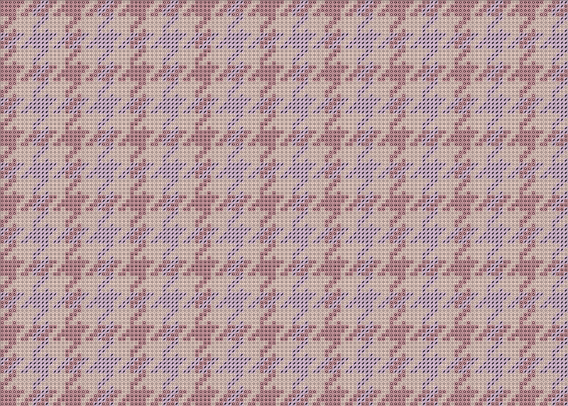 Micromosaic Panel La Vie en Rose – Hahnentritt-Muster in Mauve, Zartrosa und Abricot, klassisch und modern kombiniert, Design von Barbara Gerasch