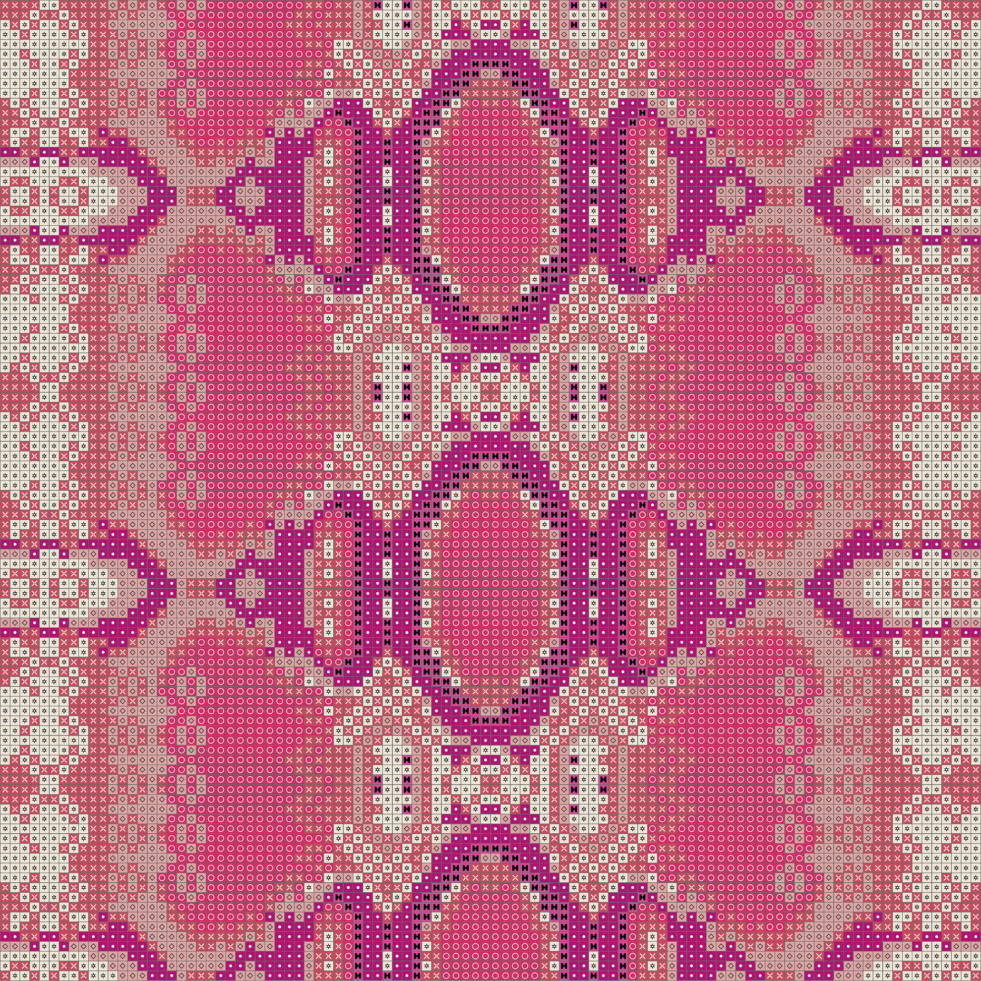 Micromosaic Panel Glamour Snake in English Rose mit funkelnden Effektsteinchen.