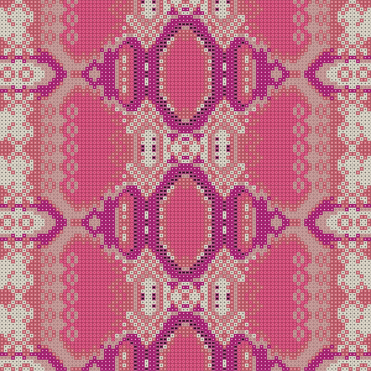 Micromosaic Panel Glamour Snake in English Rose mit funkelnden Effektsteinchen.