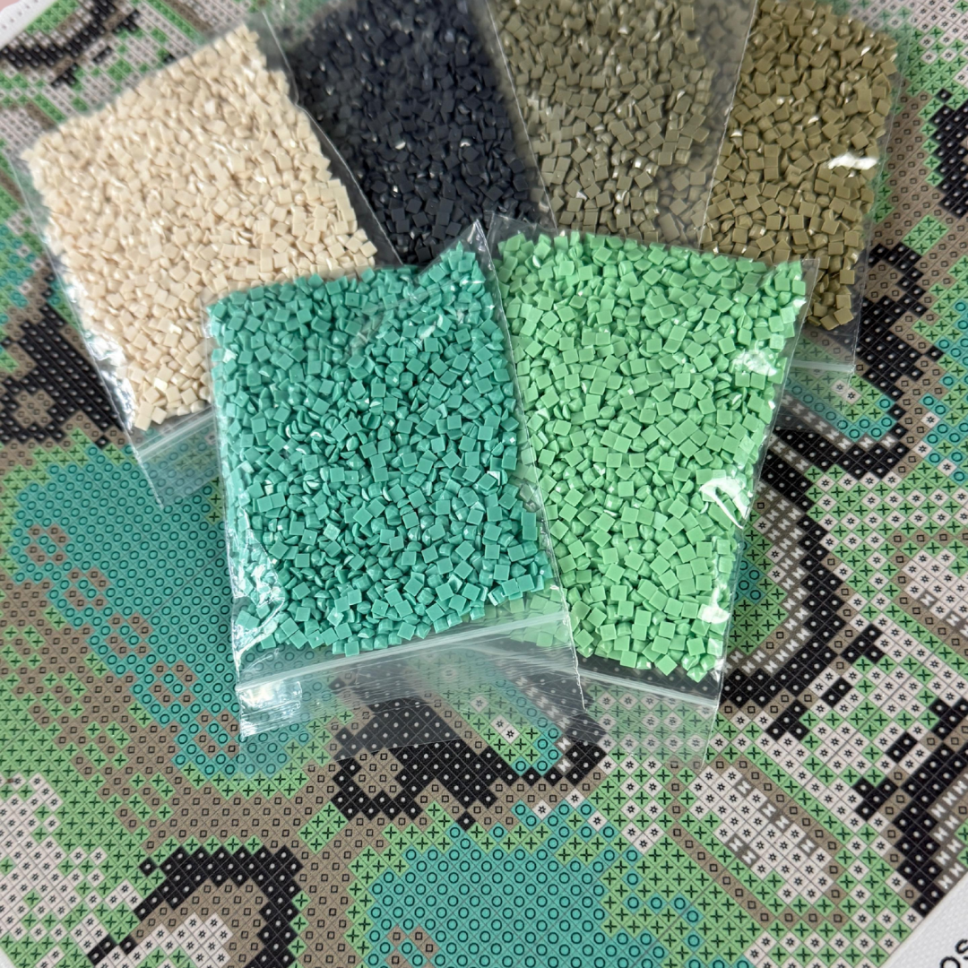 Micromosaicart-Panel Snake Smaragd-Schlangenhaut Look für kreative Projekte mit Diamond Painting