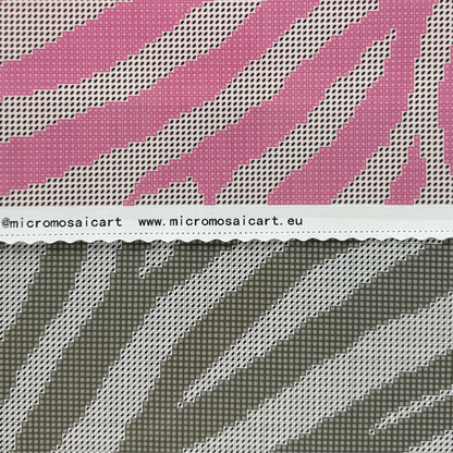Zebra Style Panels, Micromosaicart Panel in Zebraoptik,rosa und taupe, zur Gestaltung individueller Unikate aus Diamond Painting