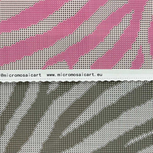 Zebra Style Panels, Micromosaicart Panel in Zebraoptik,rosa und taupe, zur Gestaltung individueller Unikate aus Diamond Painting