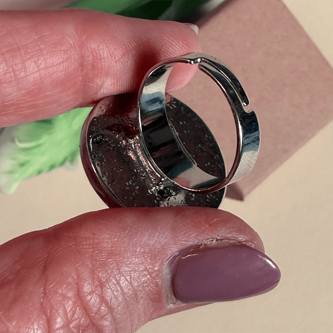 RING rund - DIY-Schmuck mit AB-Steinchen